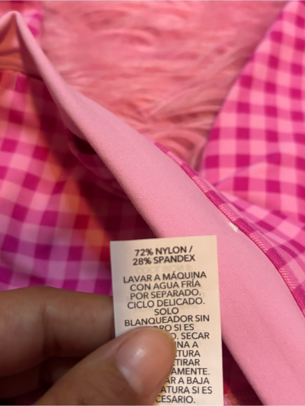 JoyLab Pink Gingham High Rise Leggings Women’s Medium Workout - Picture 4 of 5